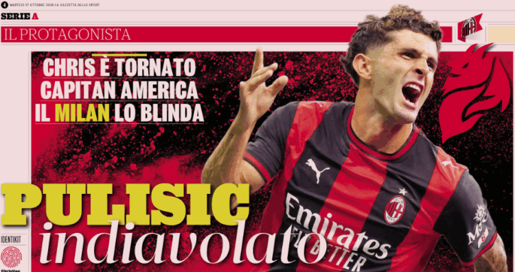 Gazzetta: Pulisic is back: AC Milan ready to secure ‘Captain America’ until 2031