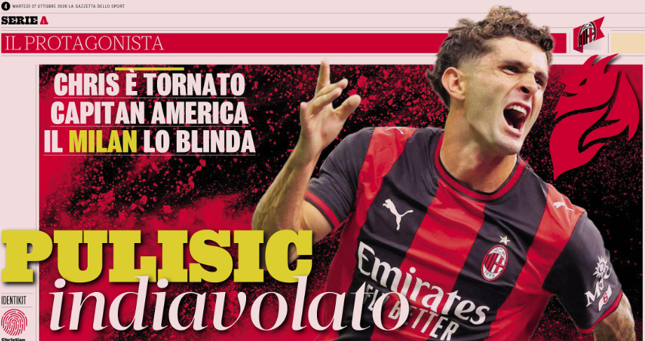 Gazzetta: Pulisic is back: AC Milan ready to secure ‘Captain America’ until 2031