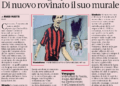 Gazzetta: Another act of desecration against Baresi as his mural is damaged once more
