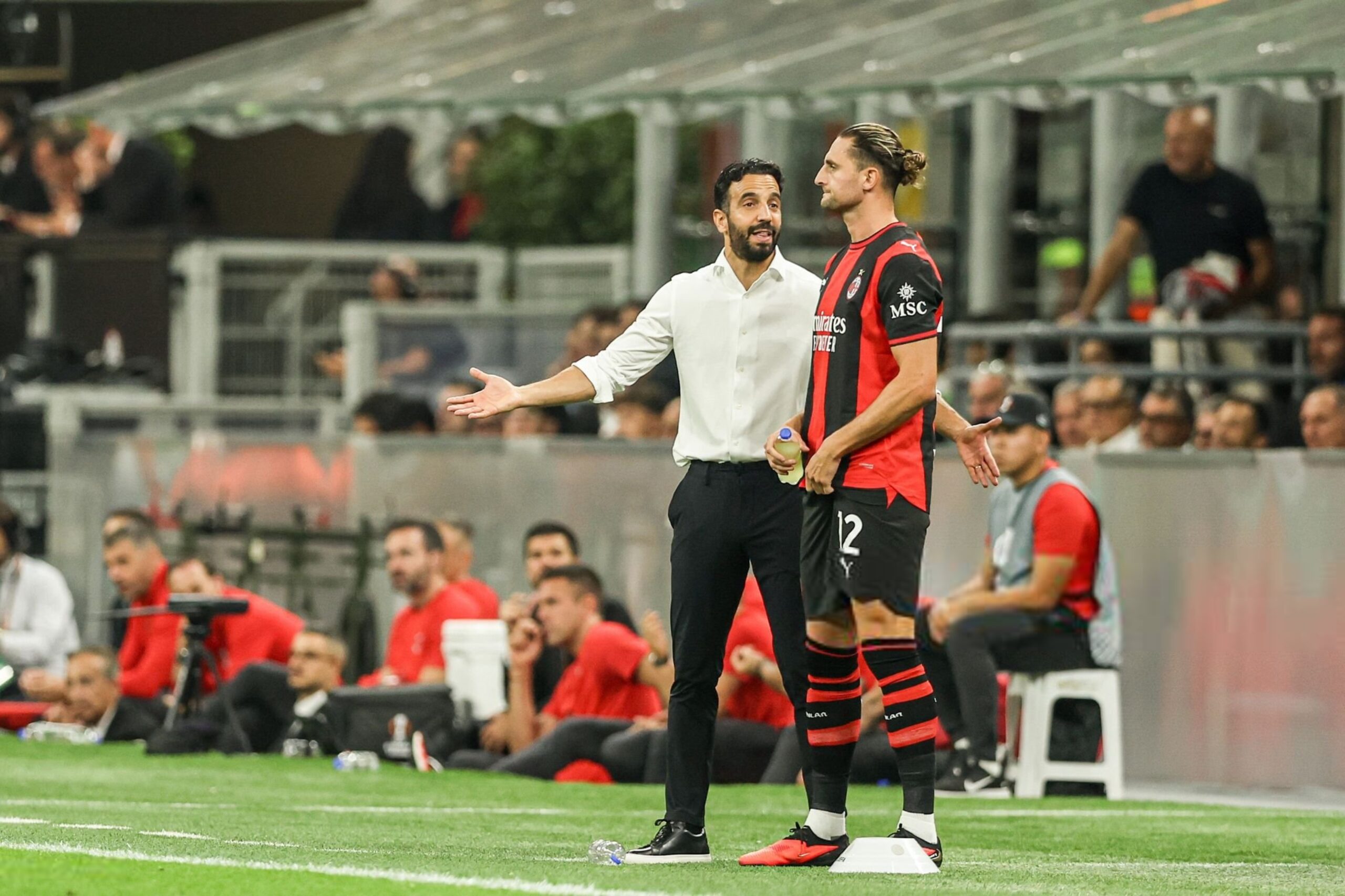 Adrien Rabiot and Ruben Amorim of AC Milan