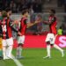 Alphadjo Cisse and Christian Pulisic of AC Milan