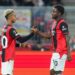 Alphadjo Cisse and Omari Hutchinson of AC Milan سيسي هاتشينسون ميلان