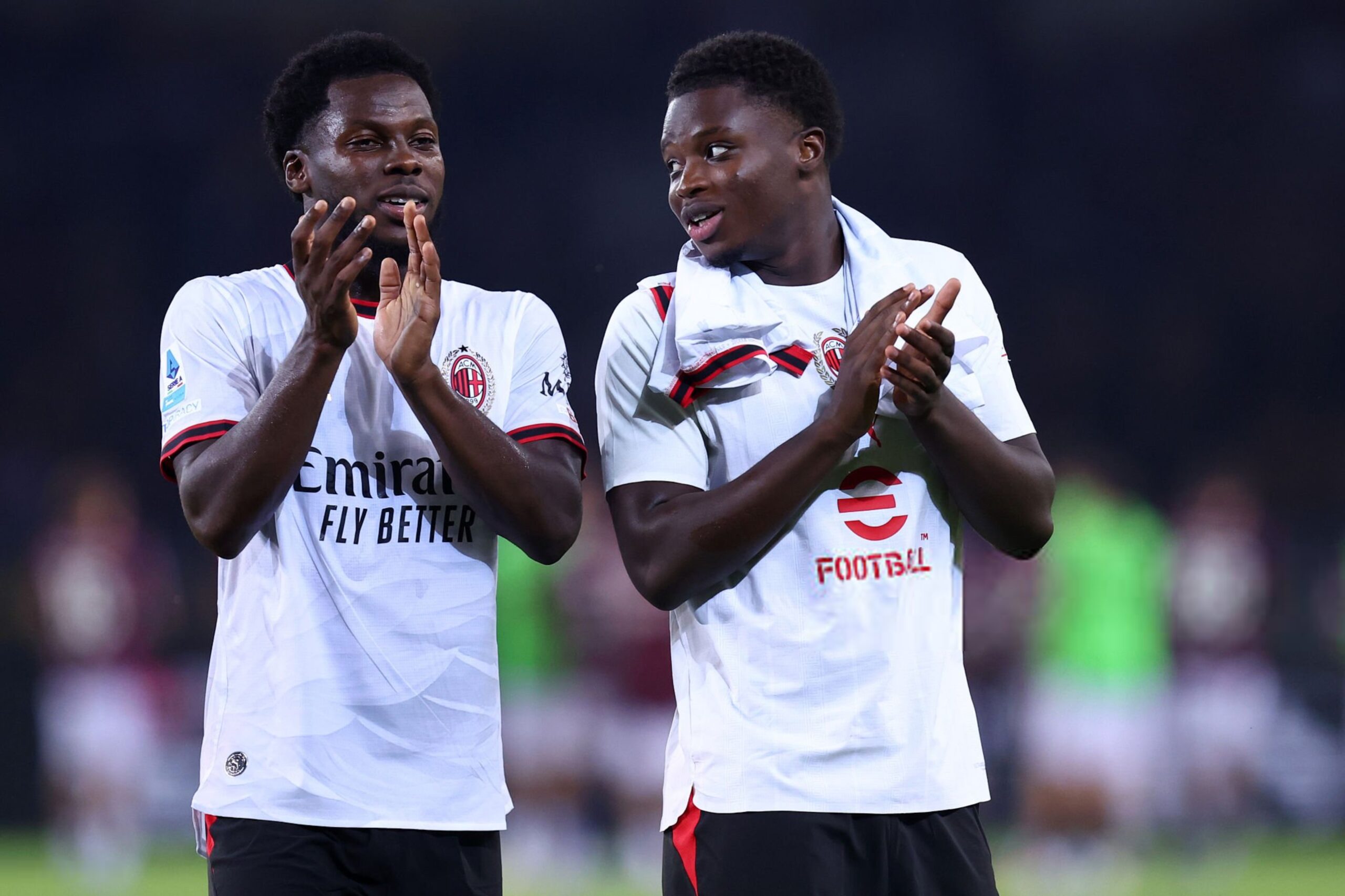 Yunus Musah and Alphadjo Cisse of AC Milan يونس موسى ألفادجو سيسي ميلان