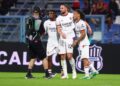 Samuel Chukwueze, Adrien Rabiot and Diego Moreira of AC Milan تشوكويزي رابيو موريرا ميلان
