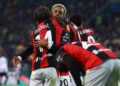 Omari Hutchinson and Luka Modric of AC Milan هاتشينسون ميلان مودريتش