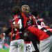 Omari Hutchinson and Luka Modric of AC Milan هاتشينسون ميلان مودريتش