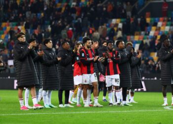 AC Milan players celebrate ميلان